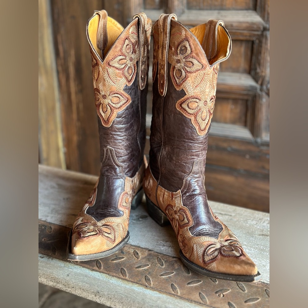 Old Gringo AMAZING Brown Cowboy Boots with Embroidery Size 9